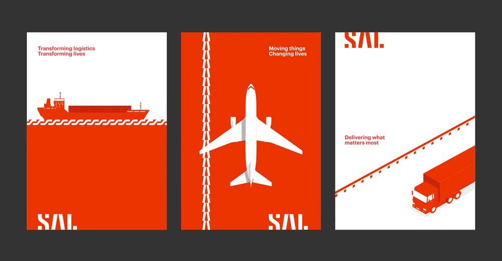 SAL新logo的海陆空展现