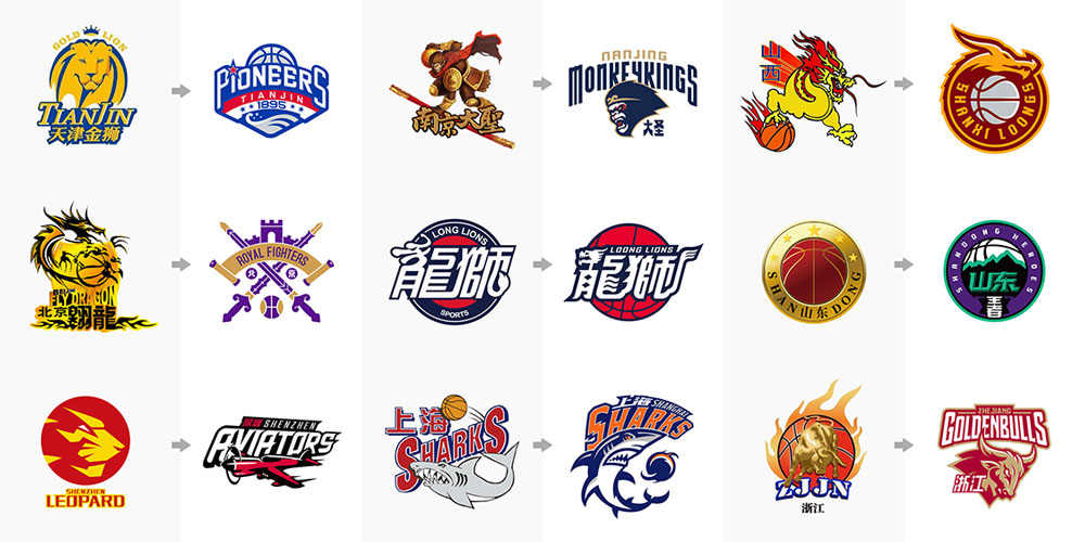 CBA联赛队伍的新logo