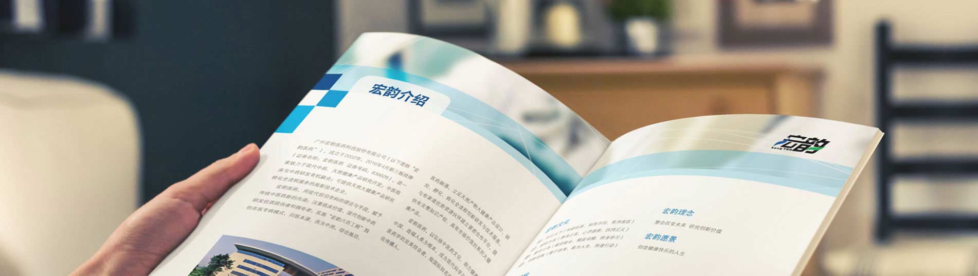 宏韵医药画册设计展开图