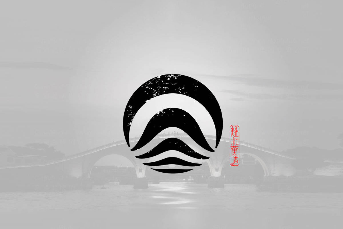 酿酒logo设计-同里红品牌logo设计