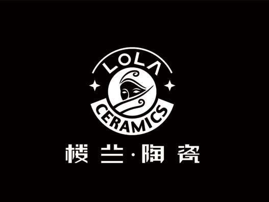 木纹砖logo设计-楼兰陶瓷品牌logo设计