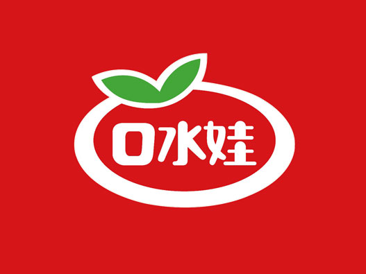 豆制品logo设计-口水娃品牌logo设计