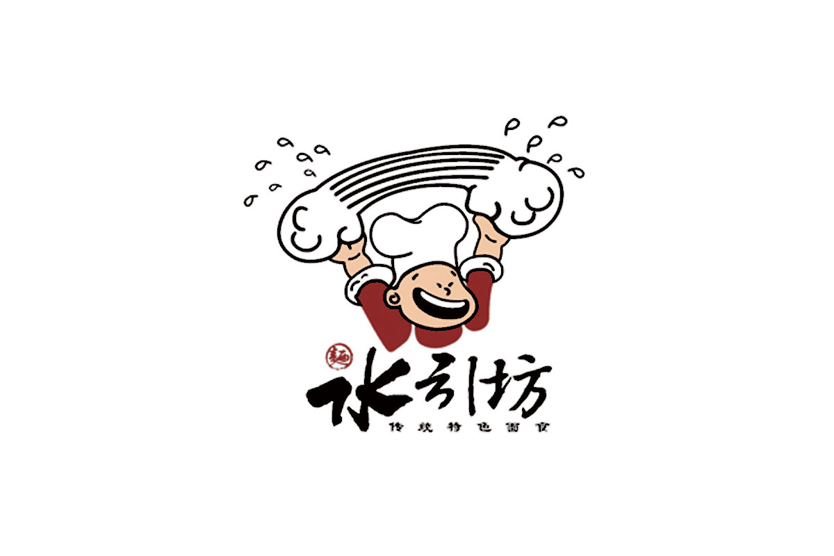 刀削面logo设计-水引坊品牌logo设计