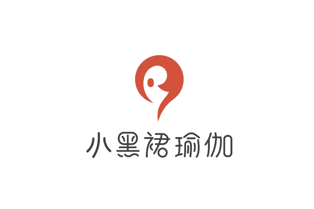 瑜伽店logo设计-小黑裙瑜伽品牌logo设计