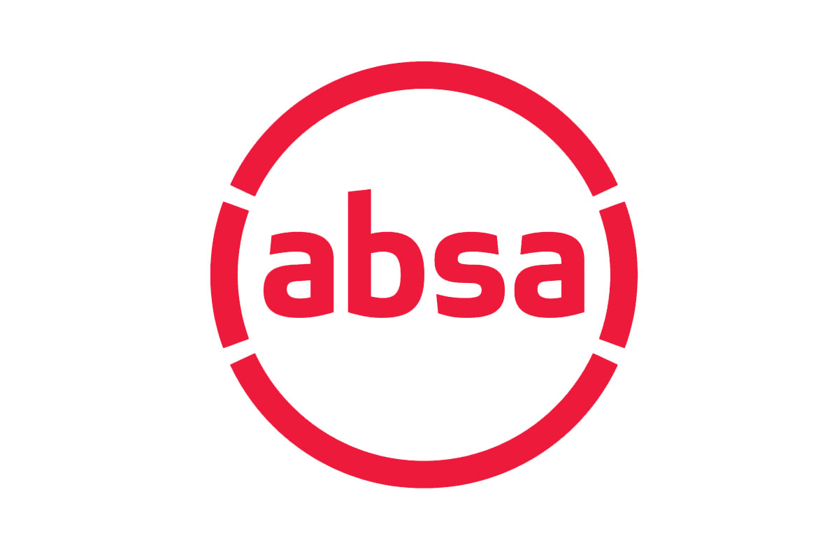 Absa银行品牌LOGO设计案例-字体环形元素标志设计