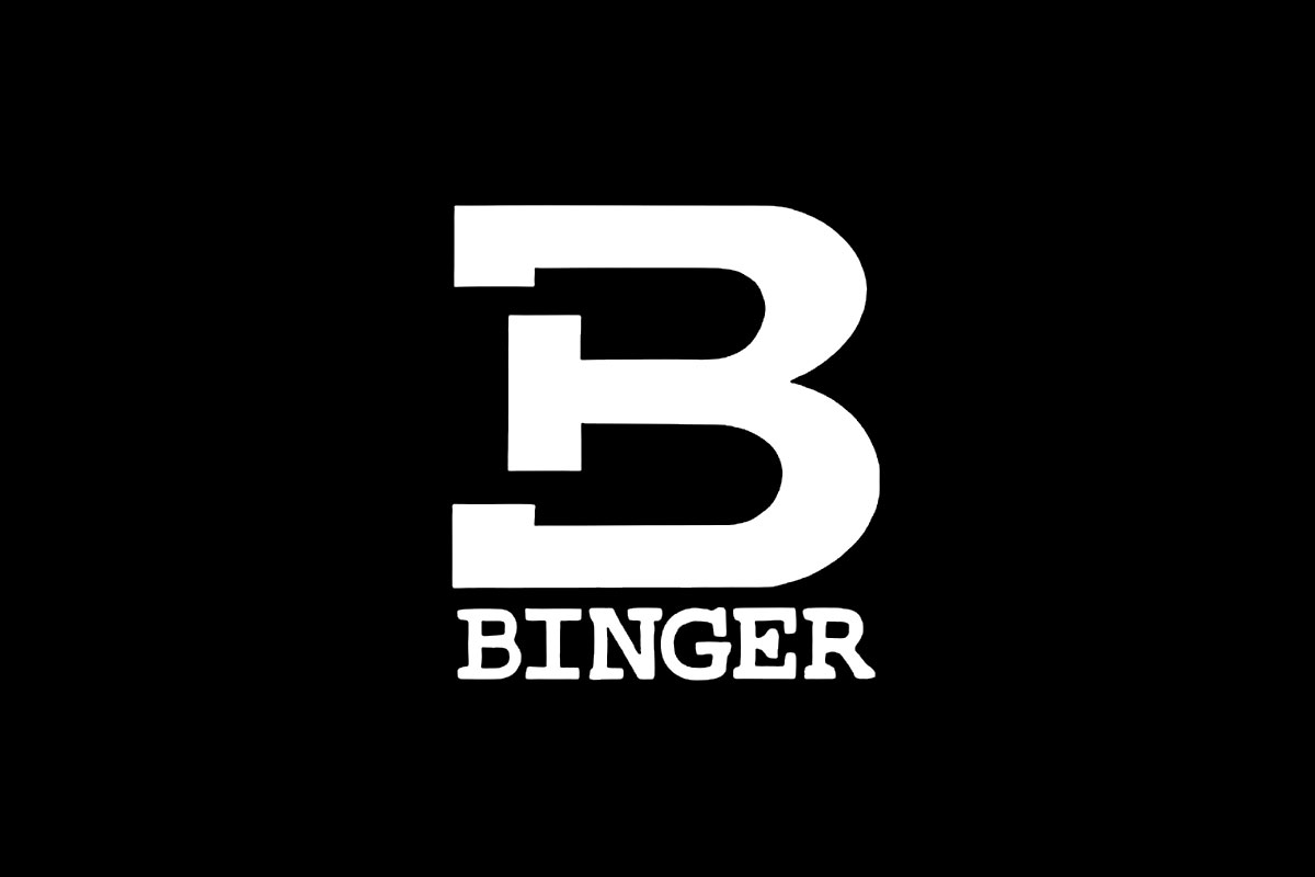 BINGER宾格表品牌反白LOGO
