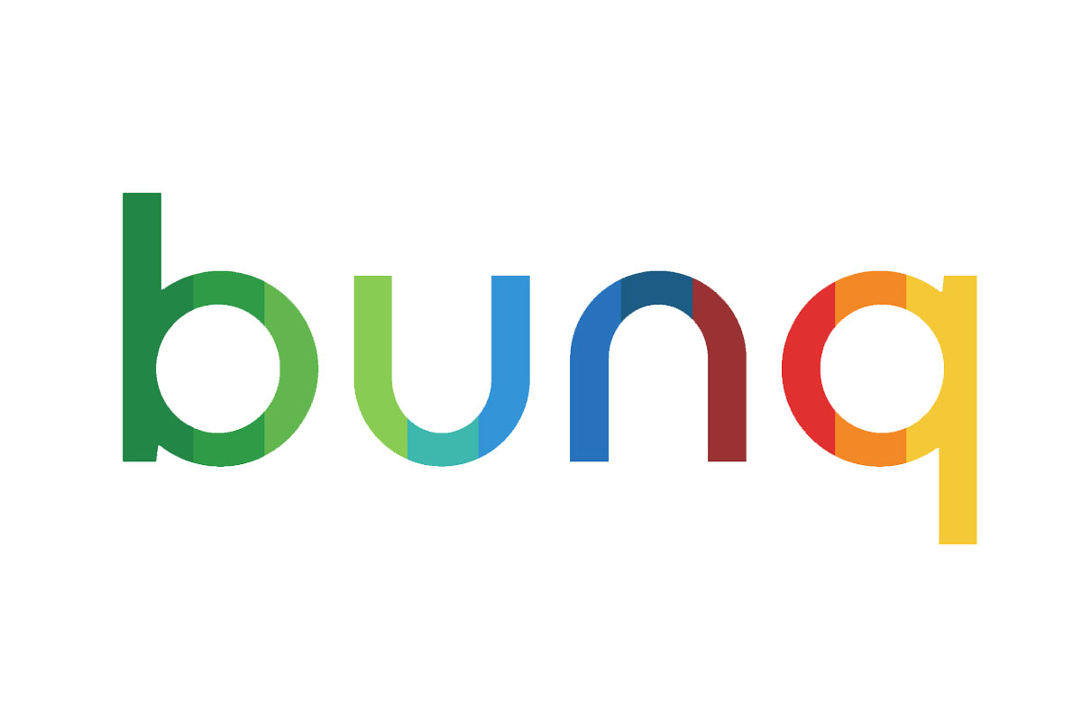Bunq银行品牌LOGO设计案例-字体元素标志设计