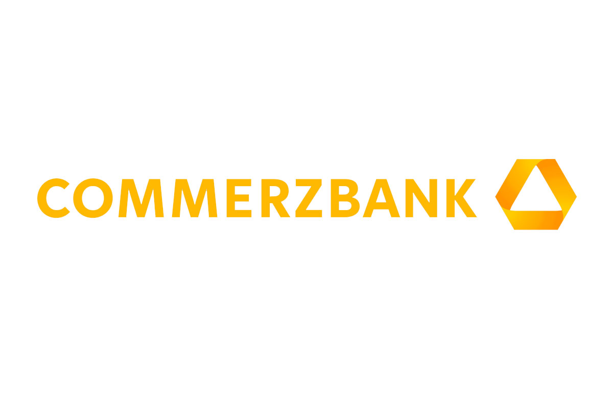 Commerzbank银行品牌LOGO设计案例-六边形元素标志设计