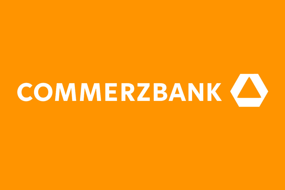 Commerzbank银行反白logo