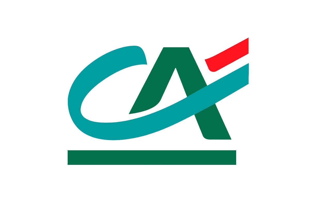 Crédit Agricole银行品牌LOGO设计案例-CA字母元素标志设计