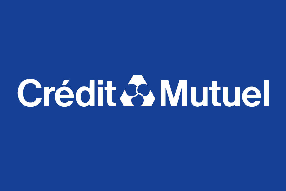 Crédit Mutuel银行反白logo