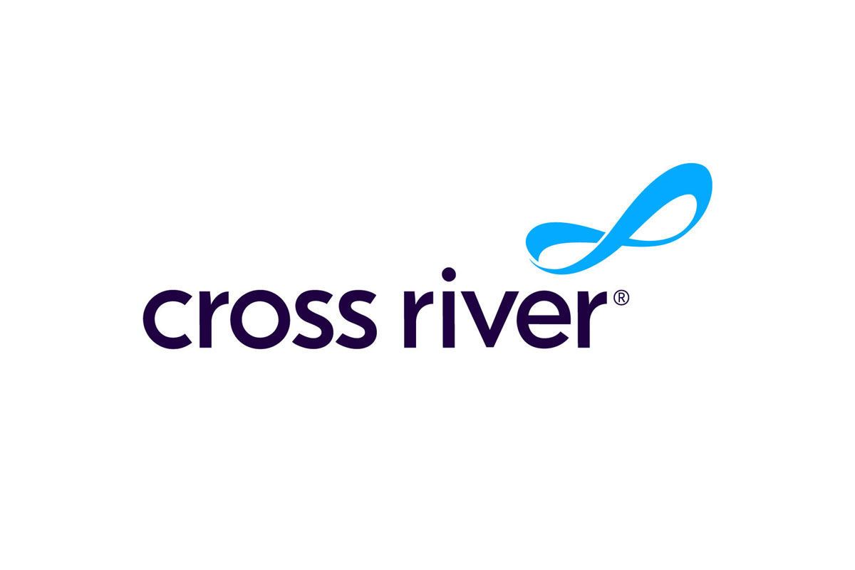 Cross River Bank银行品牌LOGO设计案例-无限大元素标志设计