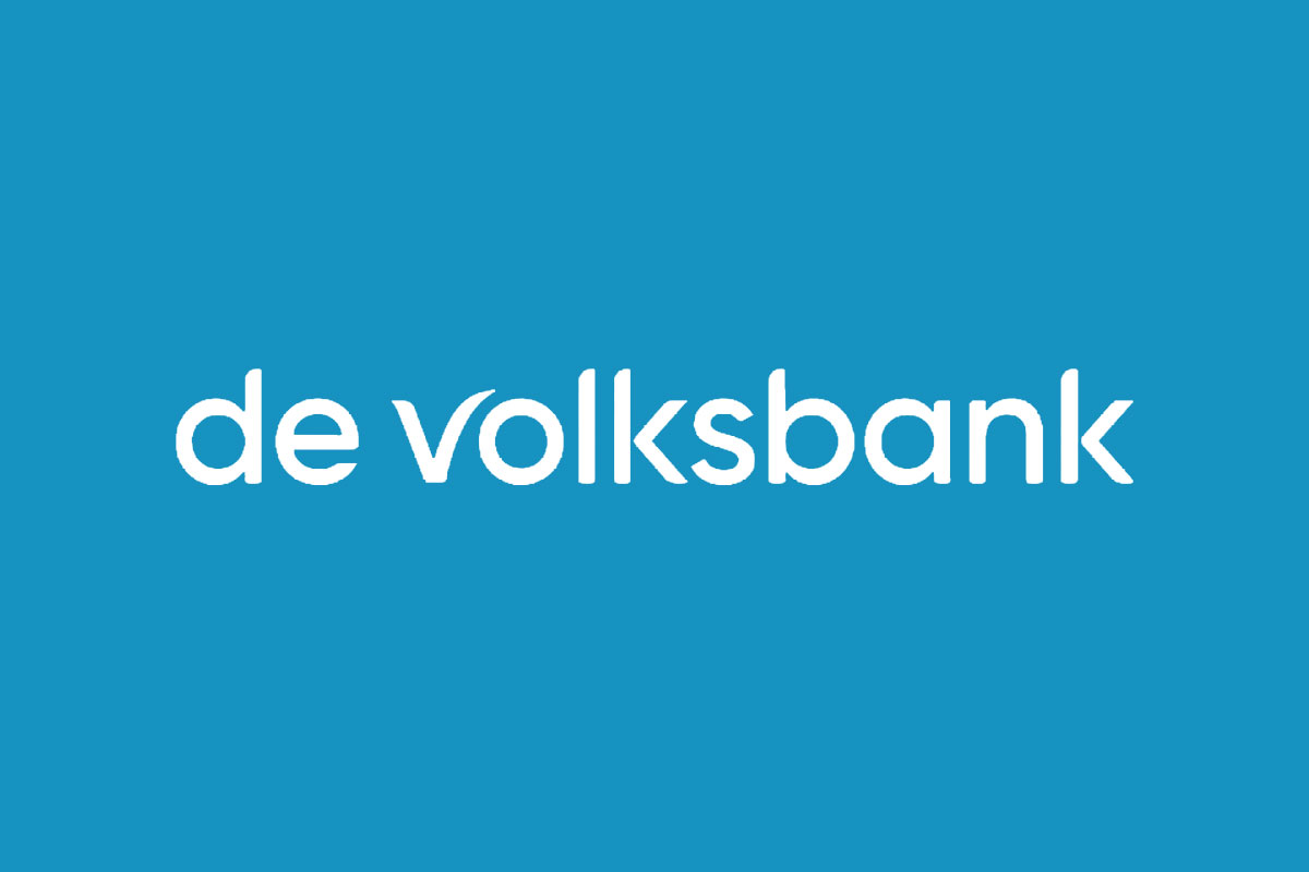 De Volksbank银行反白logo