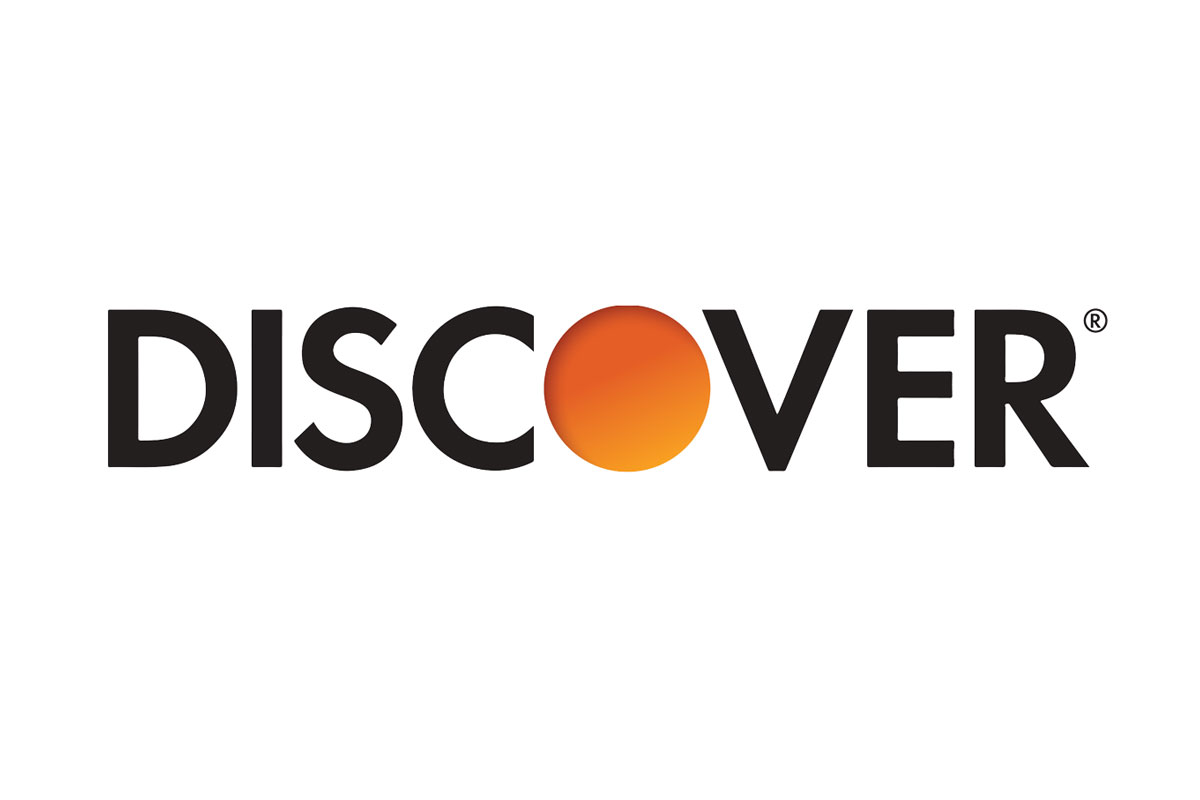 Discover银行品牌LOGO设计案例-太阳元素标志设计
