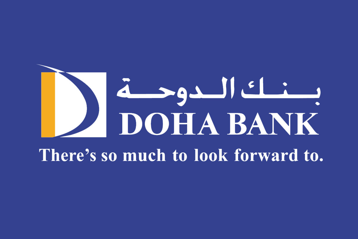 Doha多哈银行反白logo
