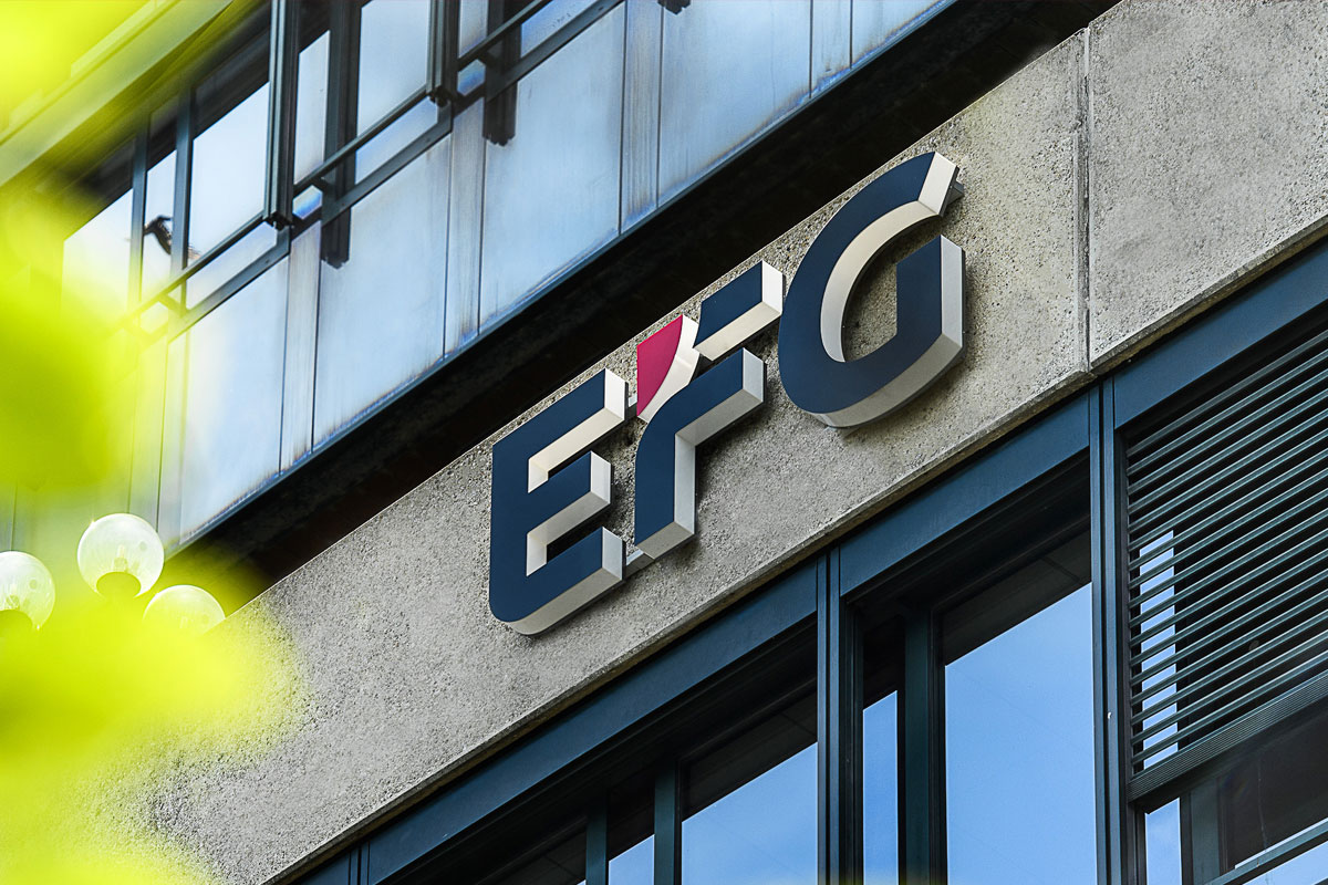EFG国际银行品牌LOGO设计案例-银行行业标志设计方案