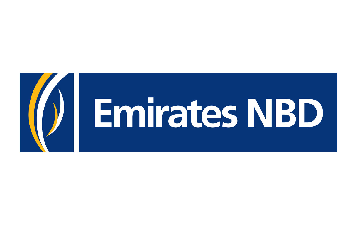 Emirates NBD银行品牌LOGO设计案例-火焰元素标志设计