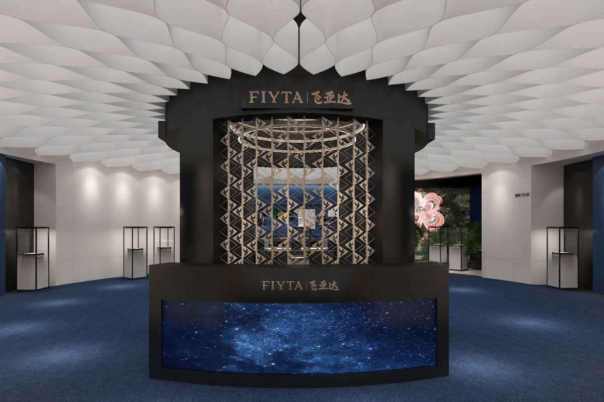 FIYTA飞亚达手表品牌LOGO设计案例-中英文元素标志设计