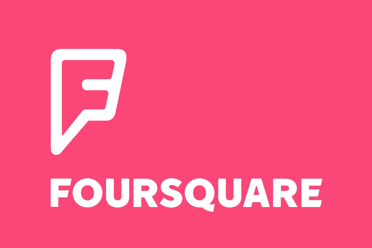 Four Square反白logo