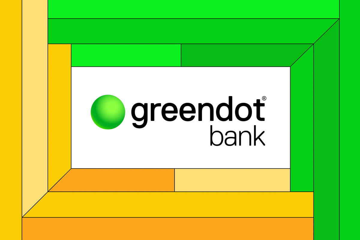 Green Dot Bank银行品牌LOGO设计案例-圆形元素标志设计