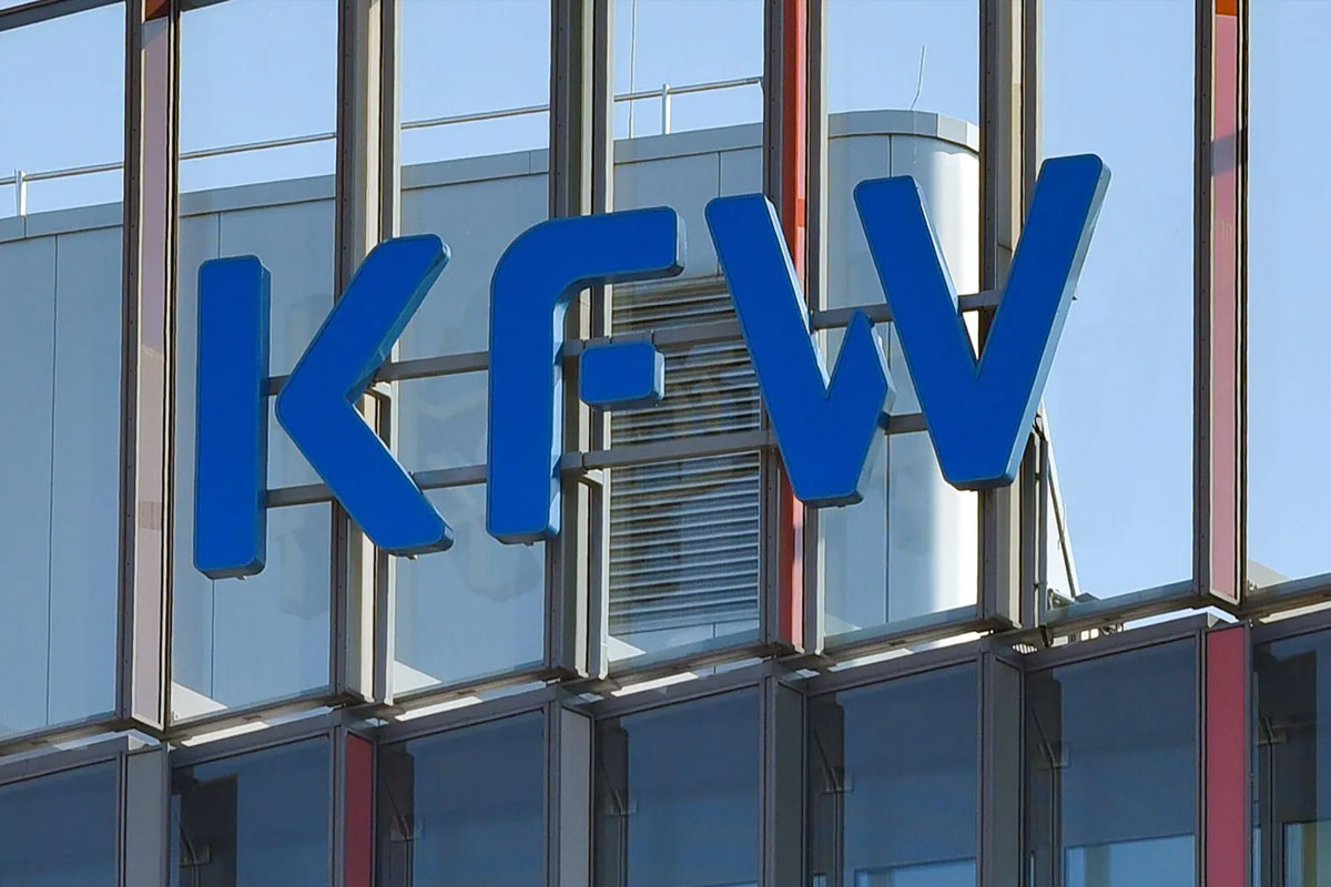 KfW银行品牌LOGO设计案例-银行行业标志设计方案