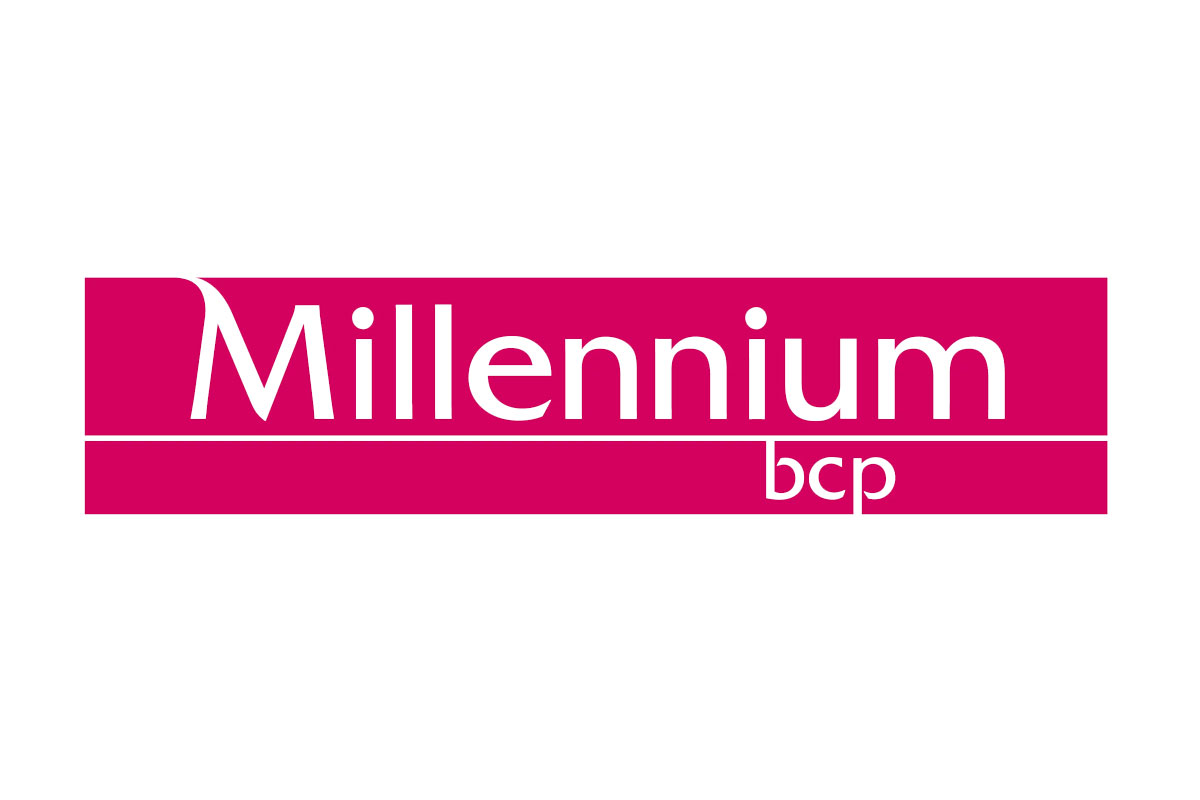 Millennium BCP银行品牌LOGO设计案例-字体元素标志设计