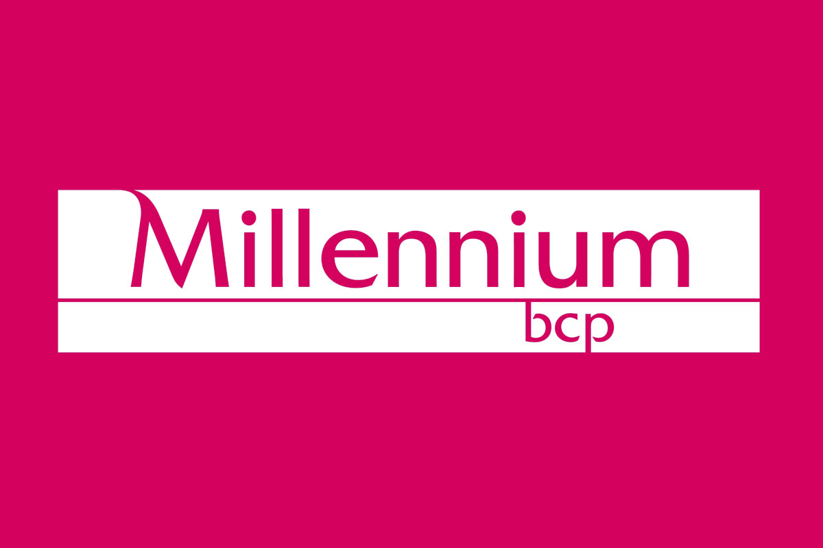 Millennium BCP银行反白logo