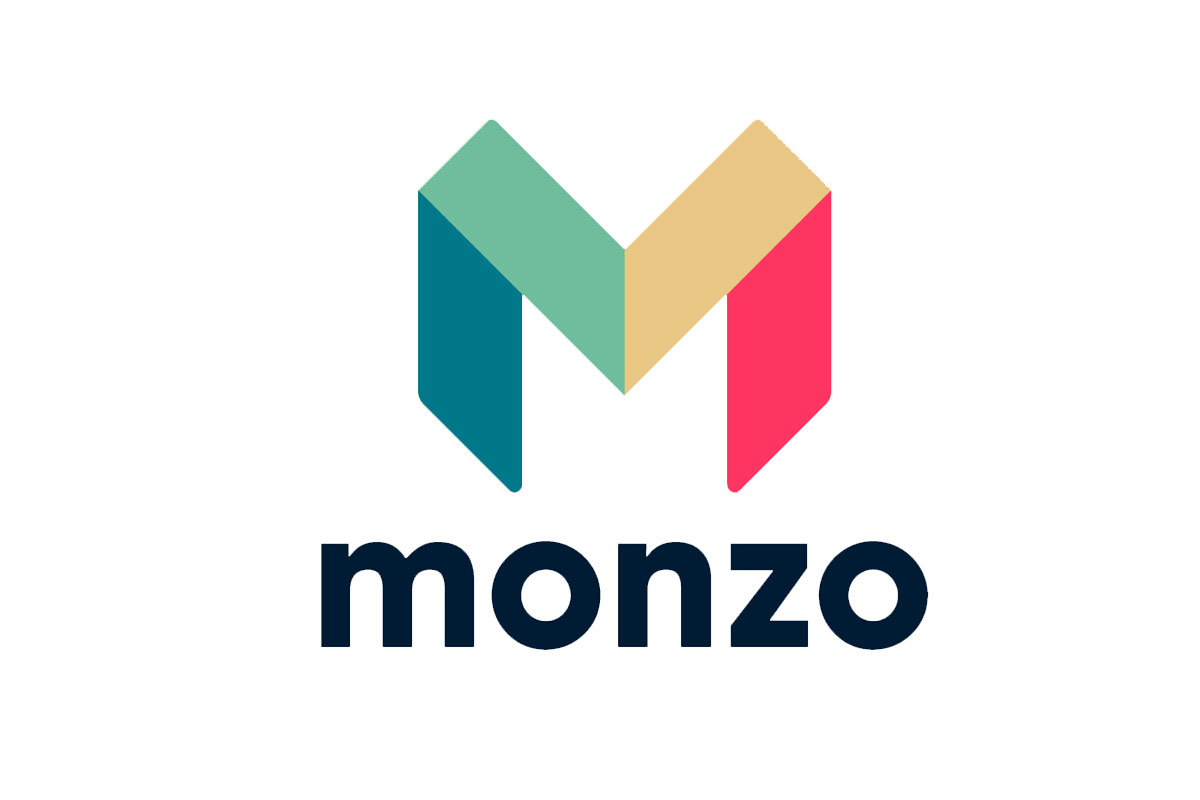 Monzo银行品牌LOGO设计案例-M字母元素标志设计