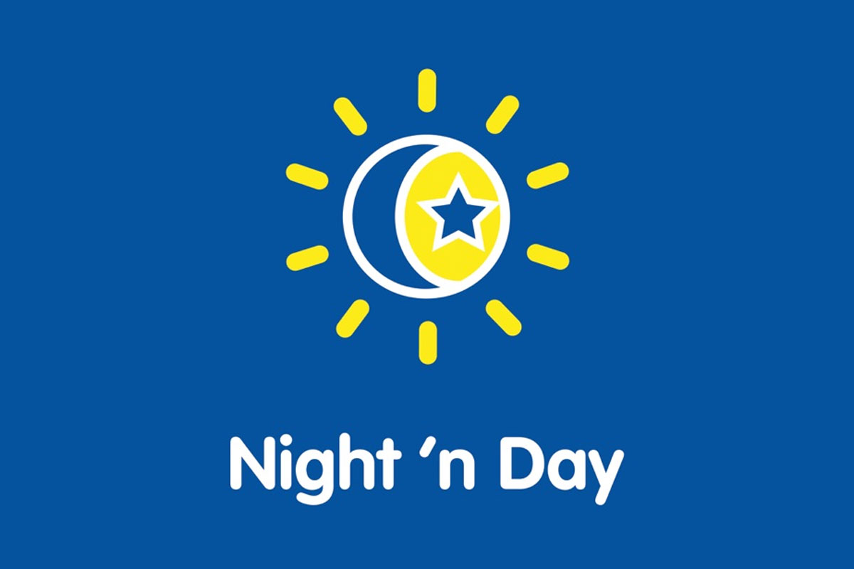 Night 'n Day反白logo