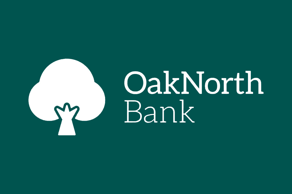 OakNorth Bank银行反白logo