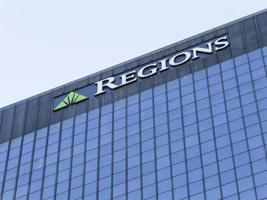 Regions Bank地区金融银行标志设计含义及银行品牌设计理念
