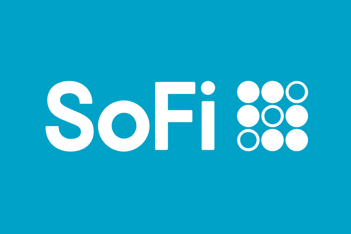 SoFi银行反白logo