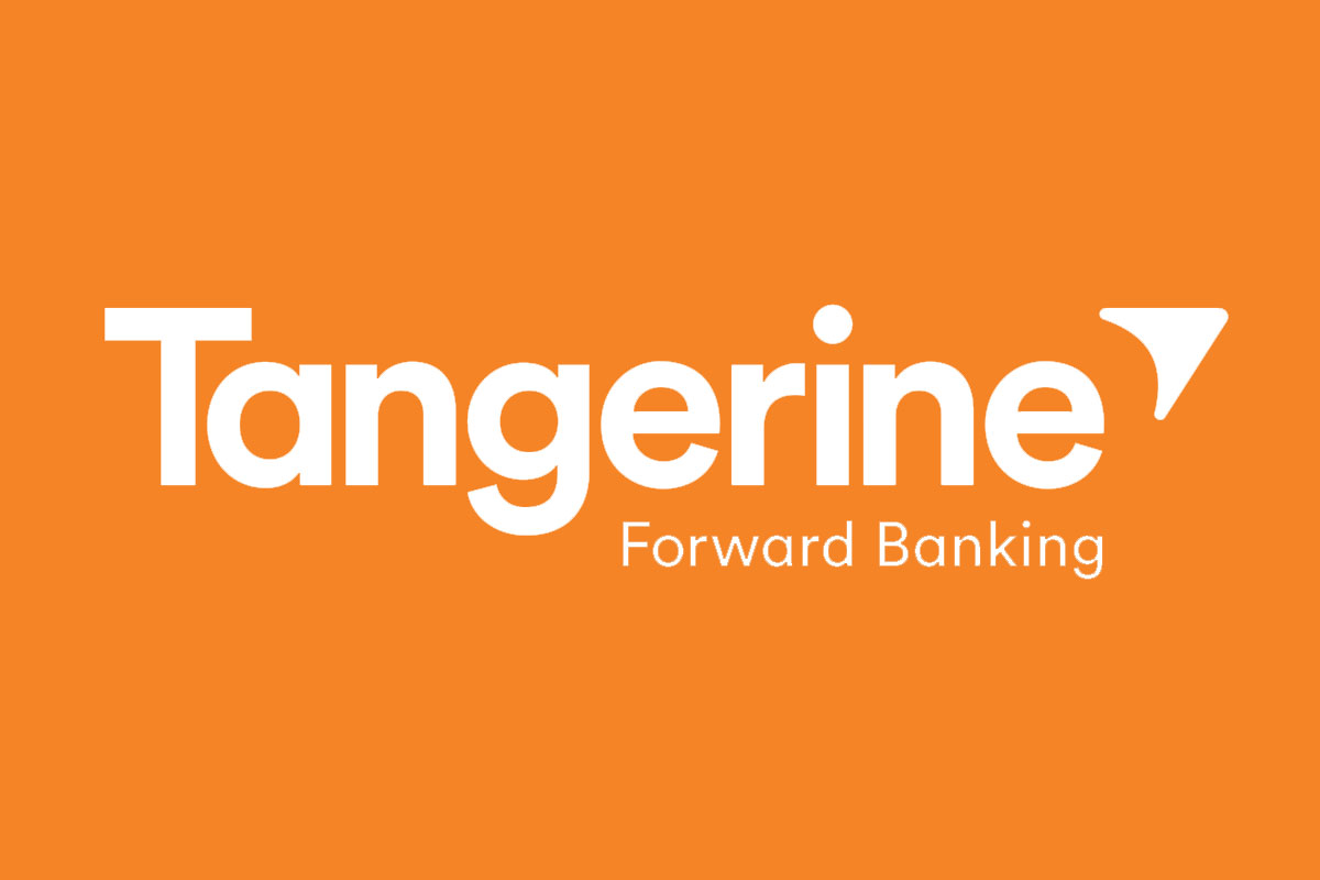Tangerine银行反白logo