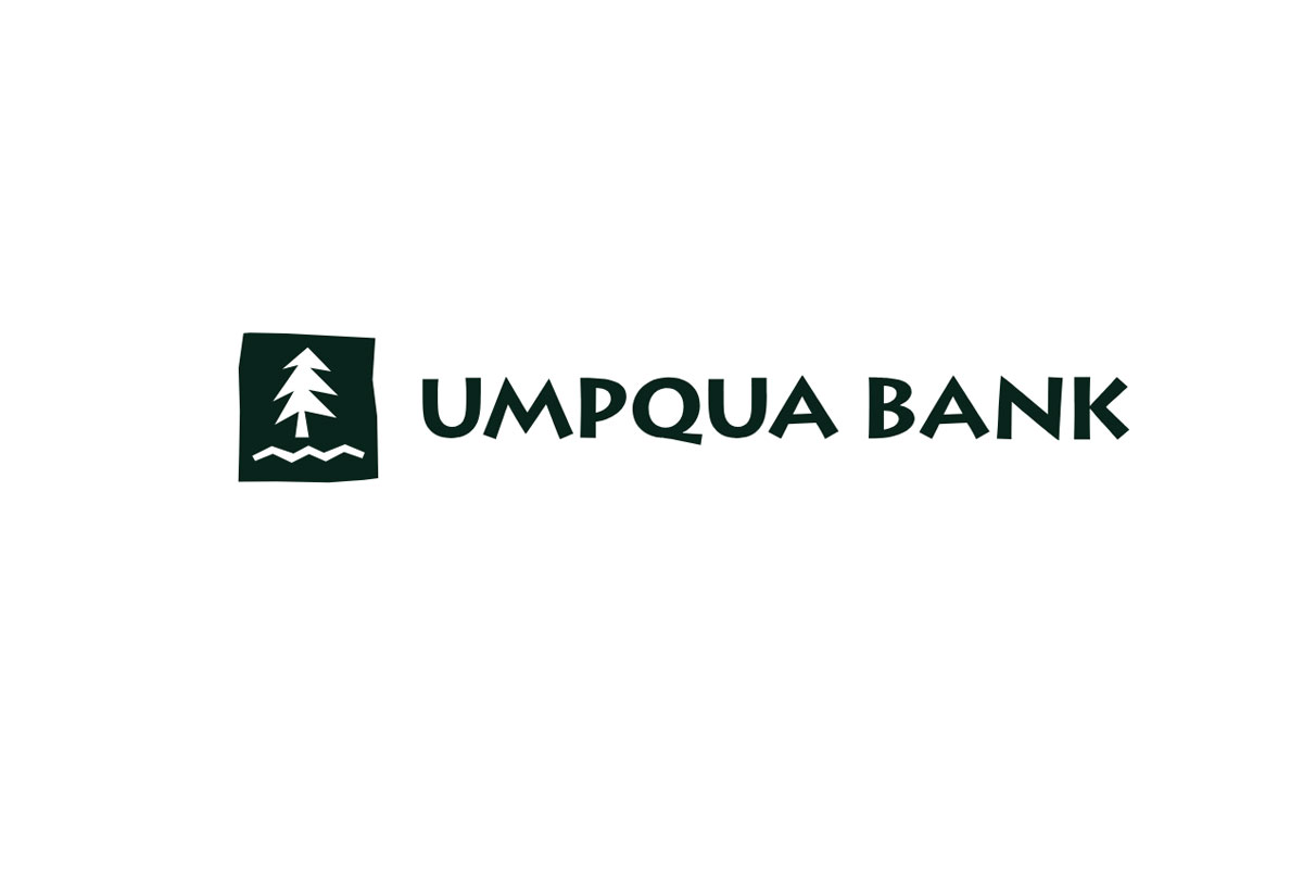 Umpqua银行品牌LOGO设计案例-松树元素标志设计