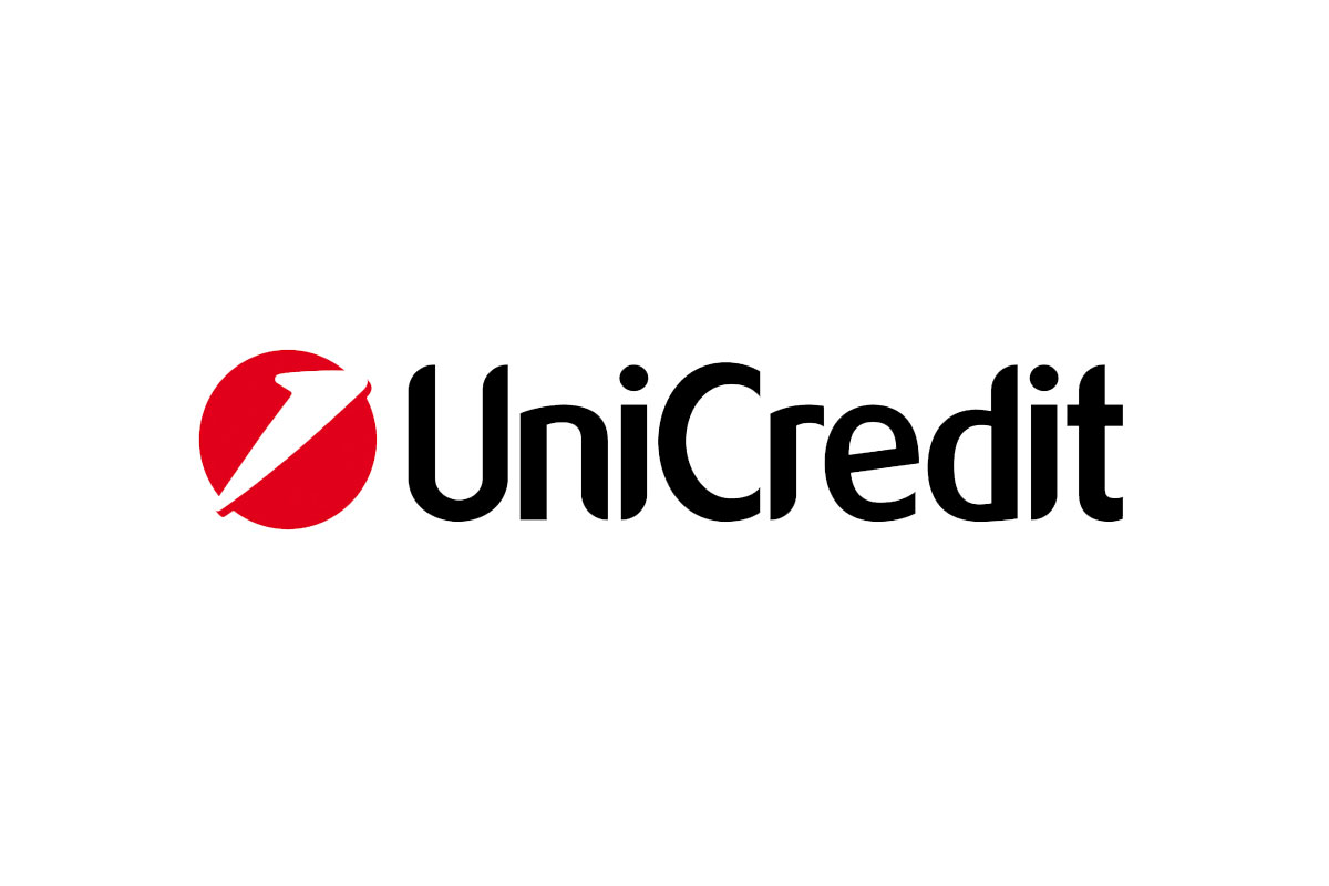 UniCredit银行品牌LOGO设计案例-箭头元素标志设计
