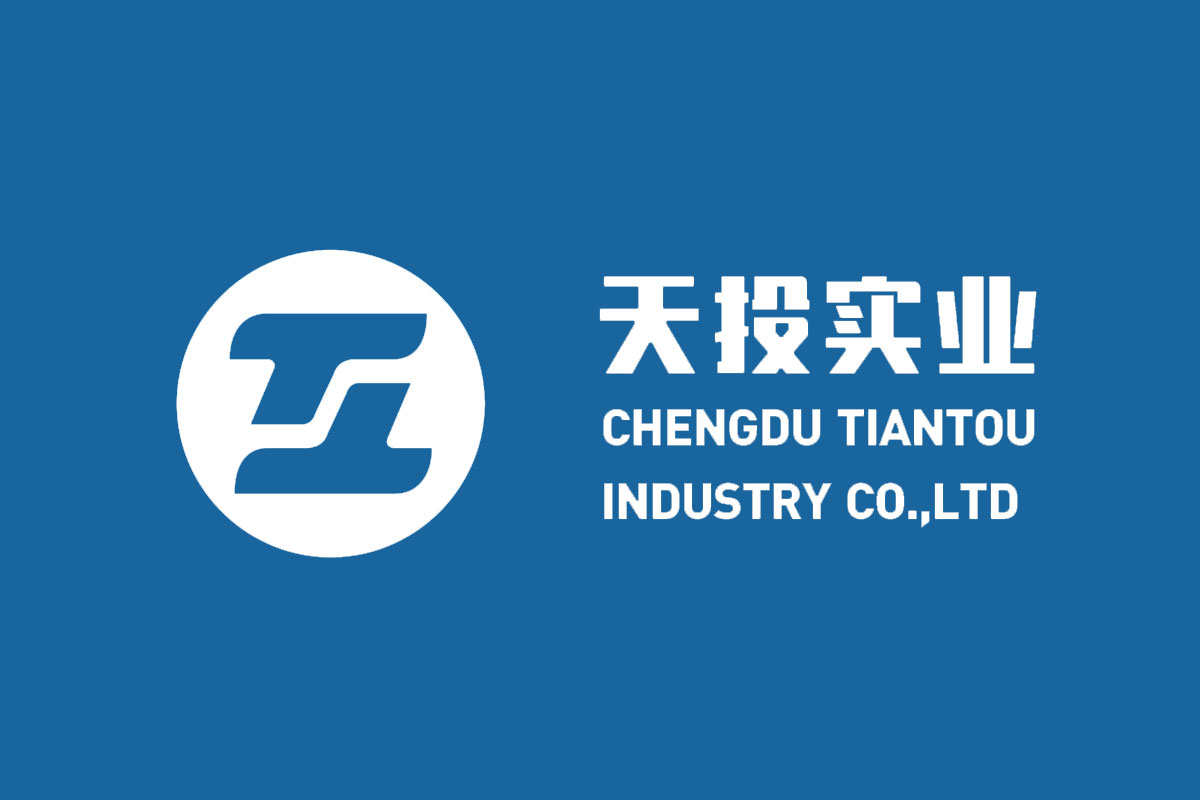 成都天投反白logo