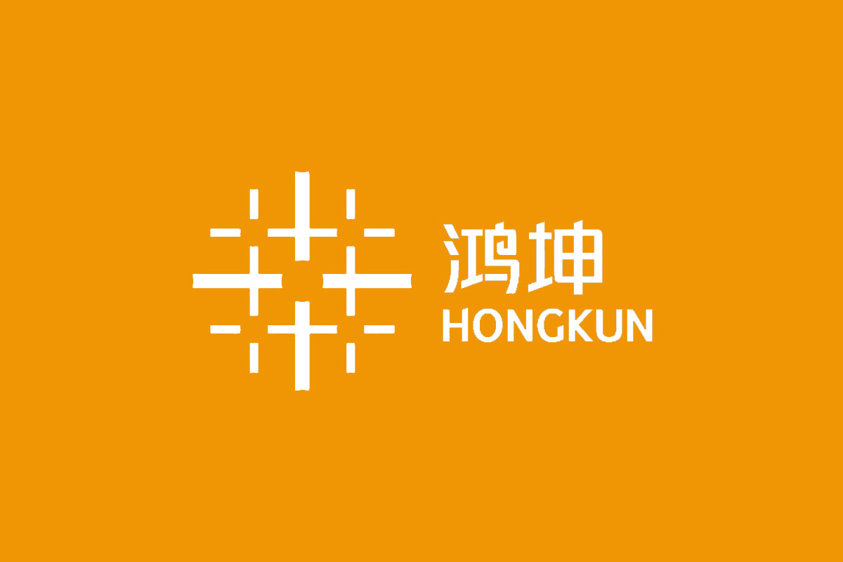 鸿坤集团反白logo