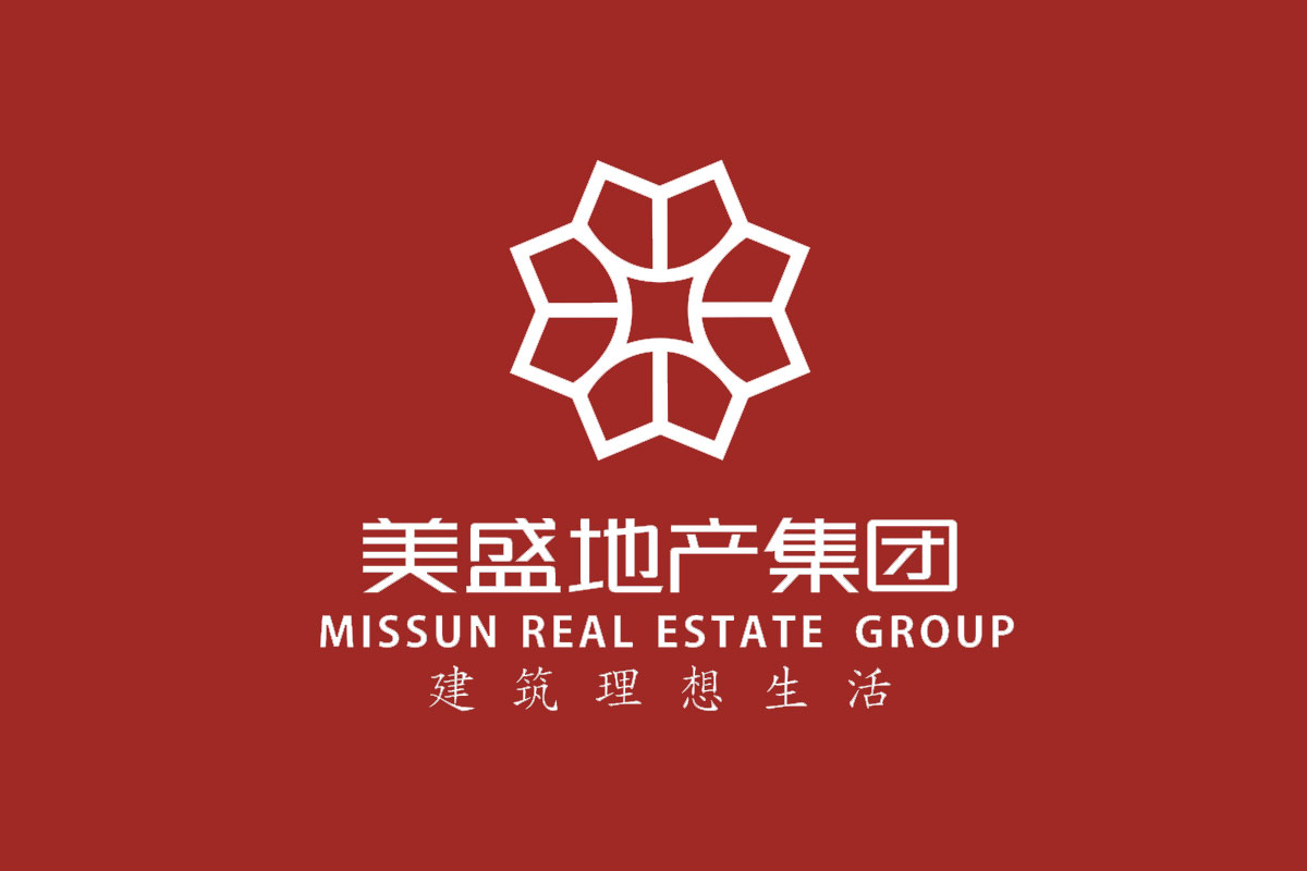 美盛地产集团反白logo