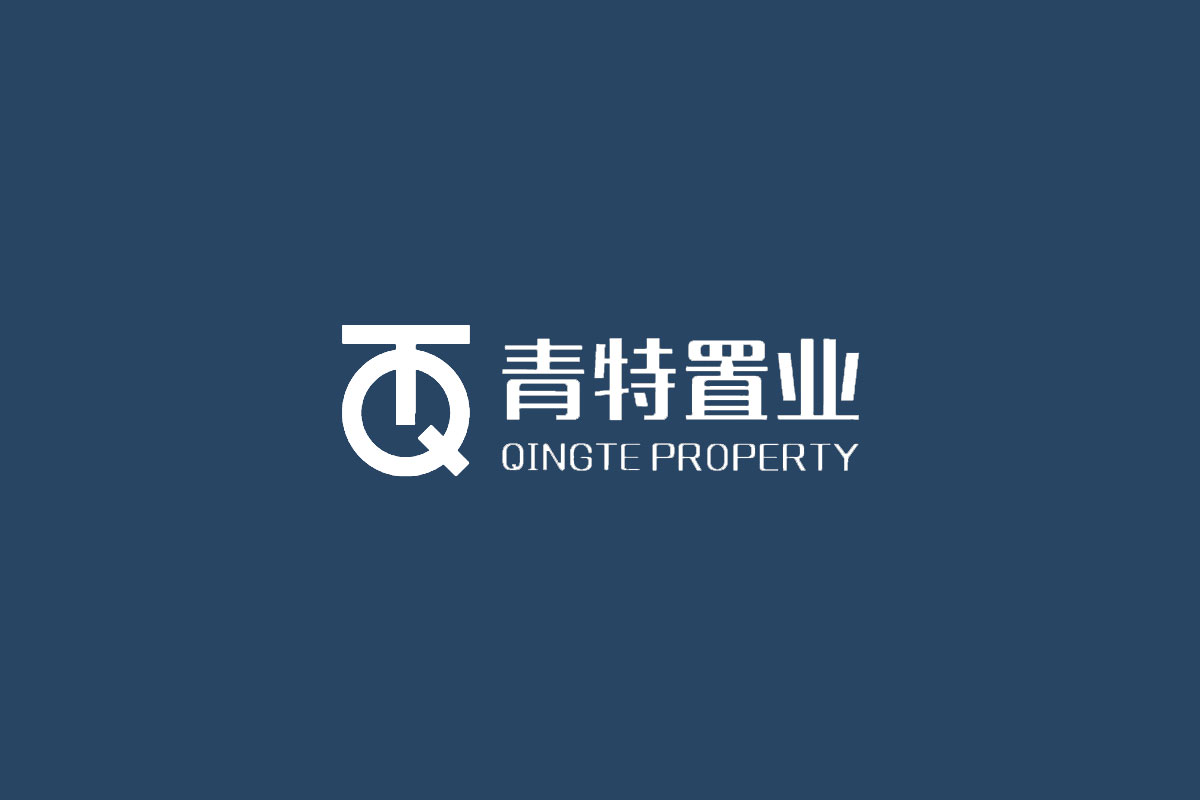 青特置业反白logo