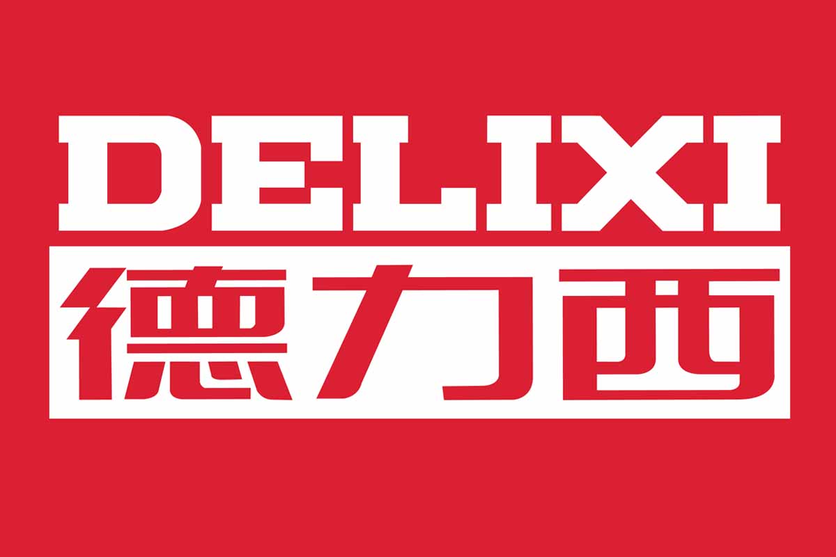 声控开关logo设计-德力西DELIXI电气品牌logo设计