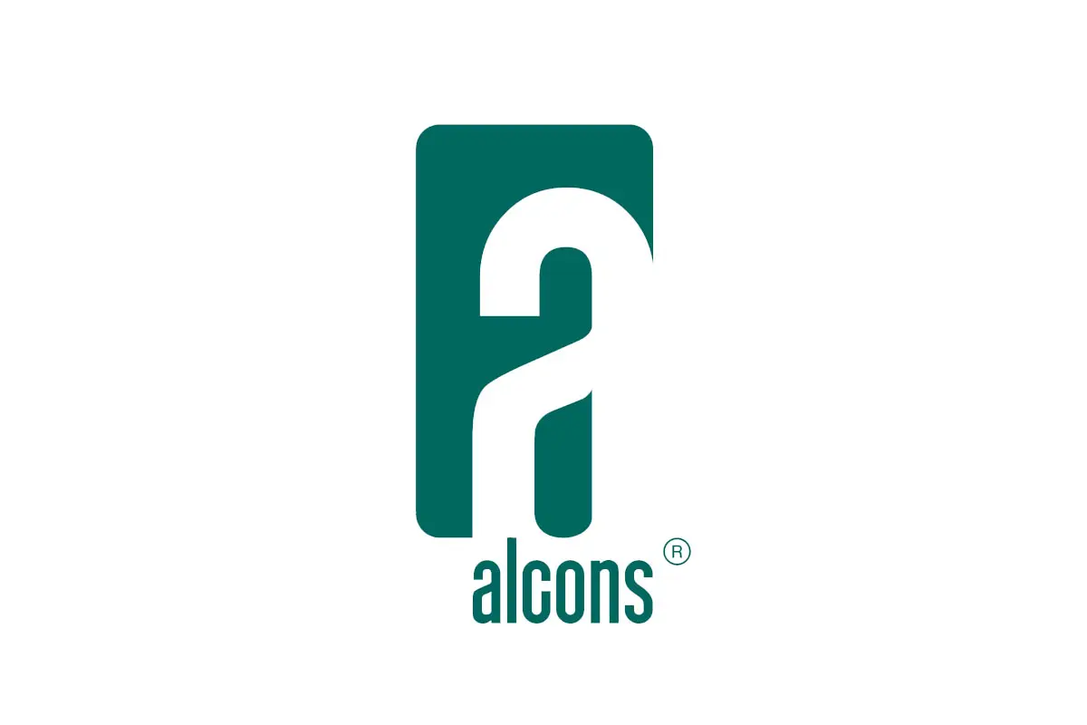 Alcons欧凯仕品牌LOGO设计案例-字母元素标志设计