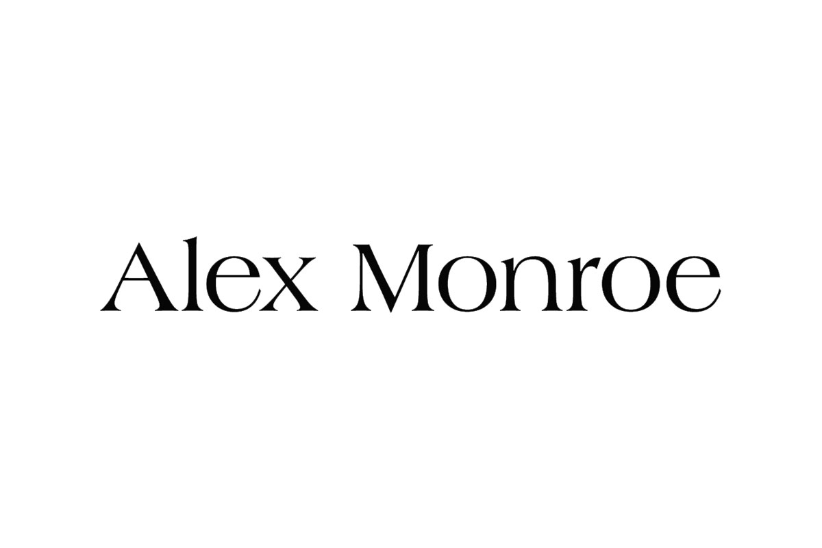 Alex Monroe品牌LOGO设计案例-字母元素标志设计