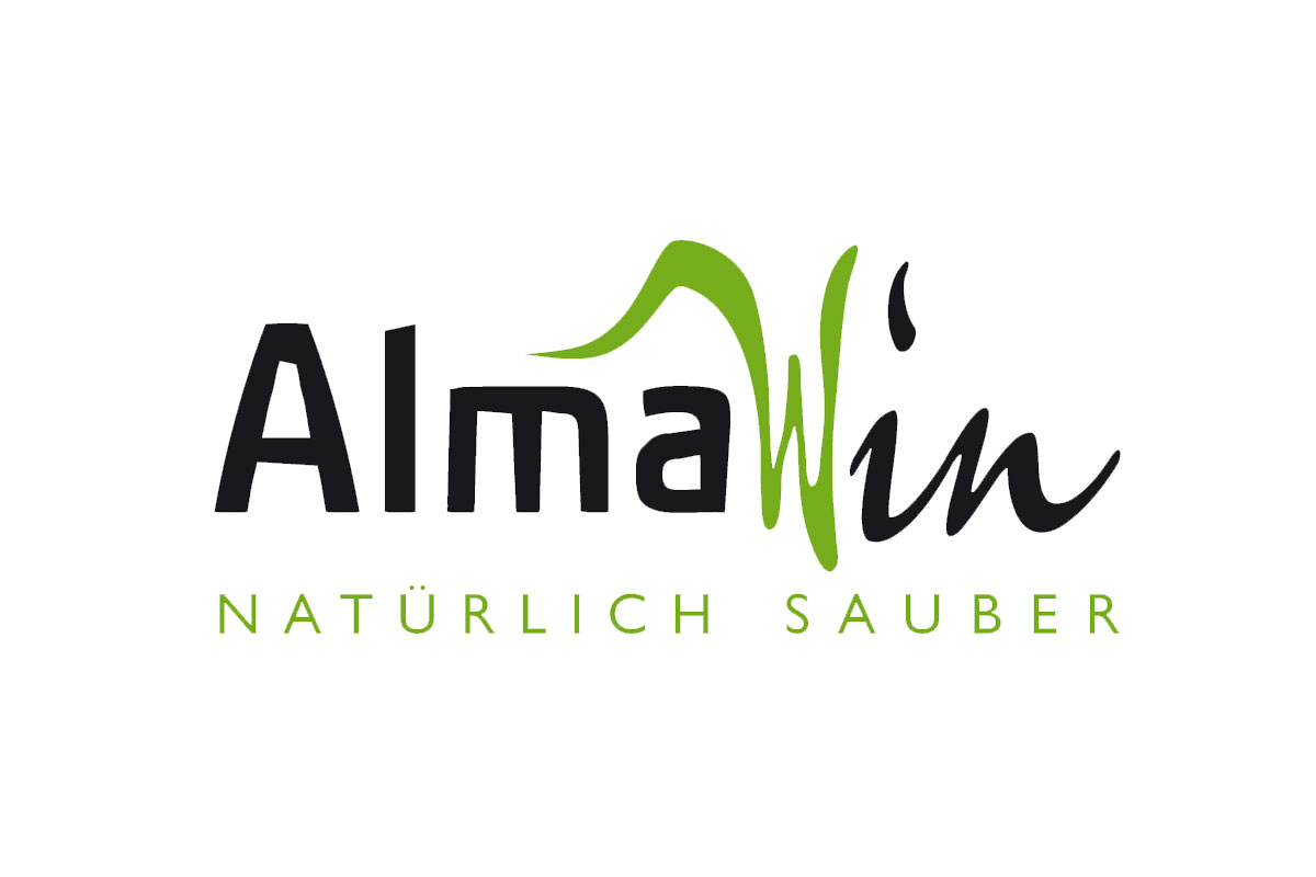 Almawin品牌LOGO设计案例-字体元素标志设计