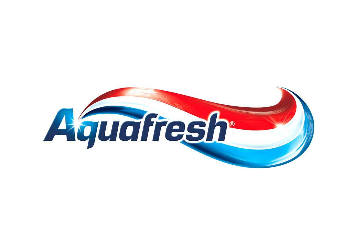 Aquafresh艾科弗品牌LOGO设计案例-字体元素标志设计