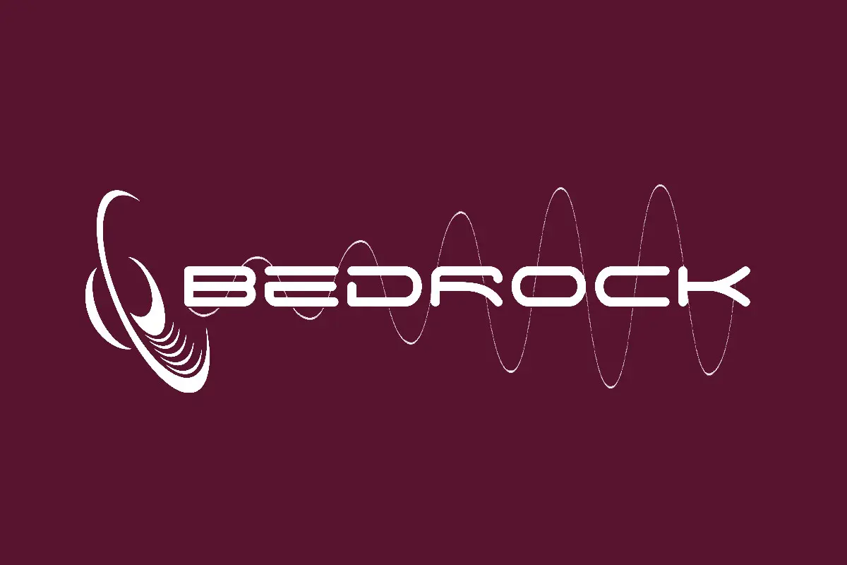 BEDROCK品牌反白LOGO