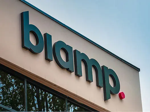 Biamp百安普标志设计含义及音响品牌设计理念