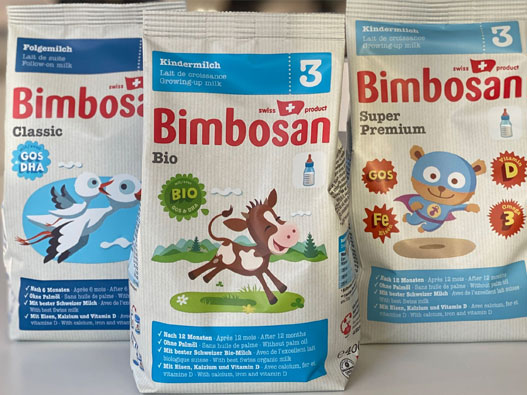 Bimbosan菲施乐.斯宾登标志设计含义及奶粉品牌设计理念