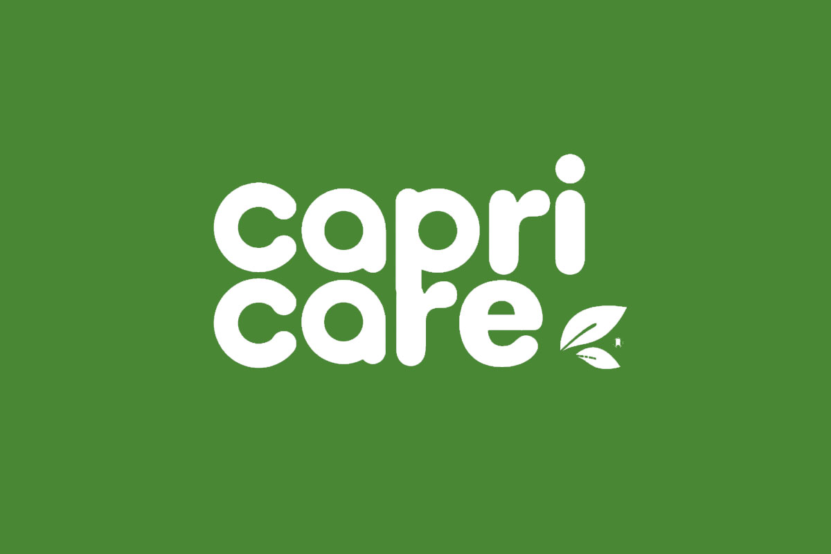Capricare品牌反白LOGO