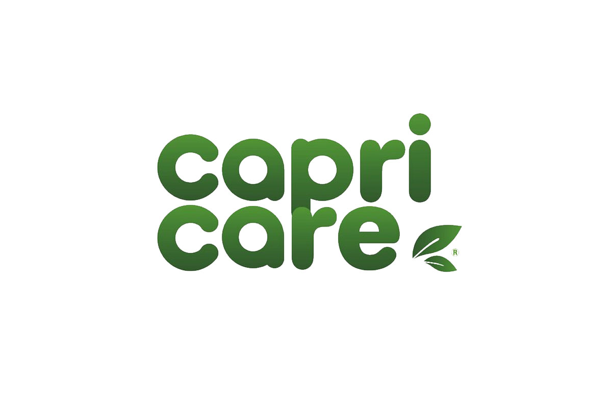 Capricare品牌LOGO设计案例-字体元素标志设计