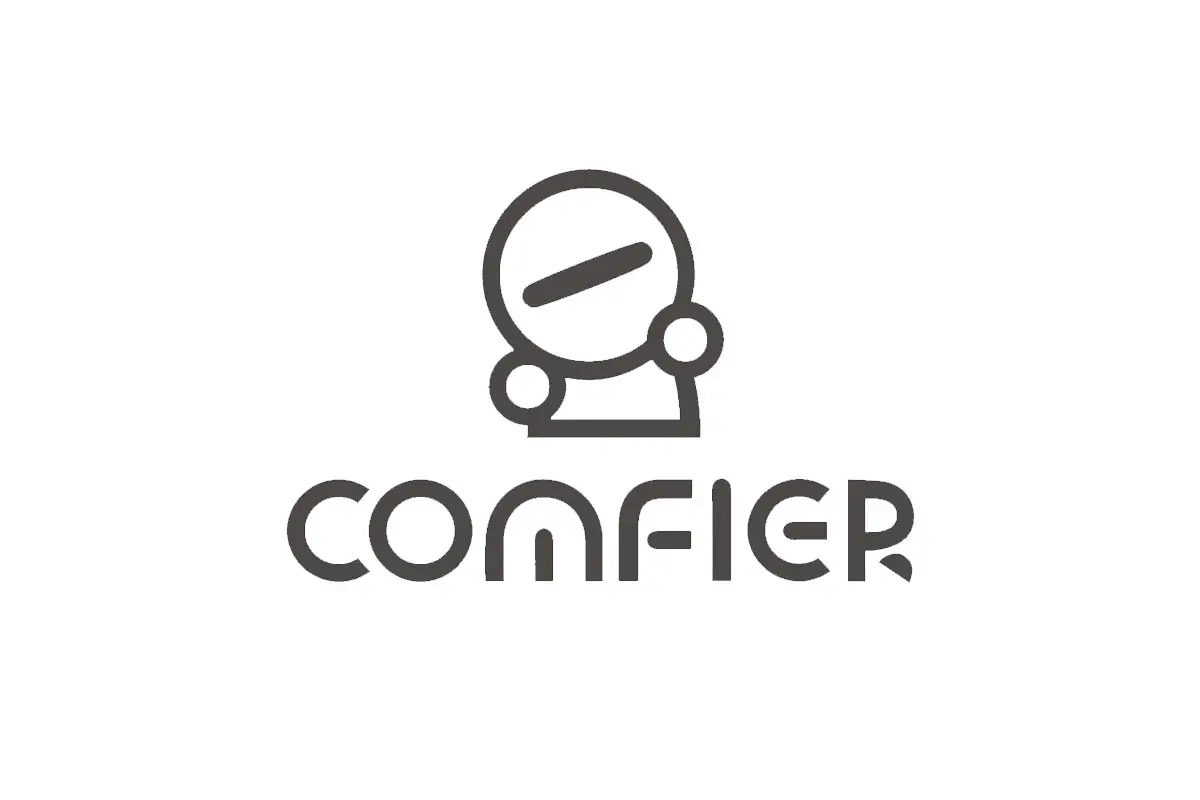 Comfier品牌LOGO设计案例-字体元素标志设计